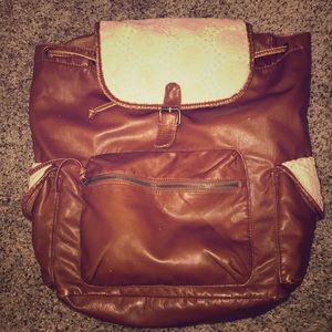 Country chic drawstring backpack